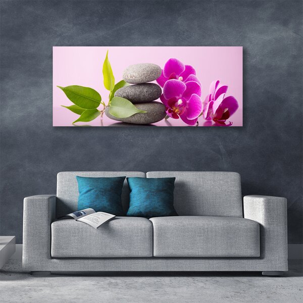 Obraz Canvas Orchidea vstavač kamene 125x50 cm