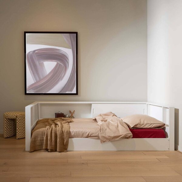 MUZZA Posteľ arte 90 x 200 cm biela
