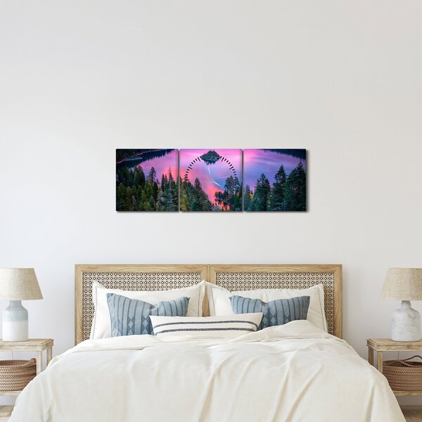 Obraz - Jazero Tahoe, Sierra Nevada, Kalifornia, USA (s hodinami) (90x30 cm)