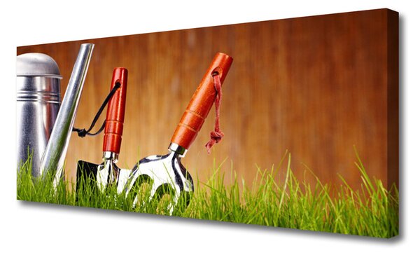 Obraz Canvas Tráva náradie umenie 125x50 cm