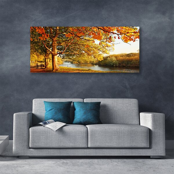Obraz Canvas Strom jazero príroda 125x50 cm