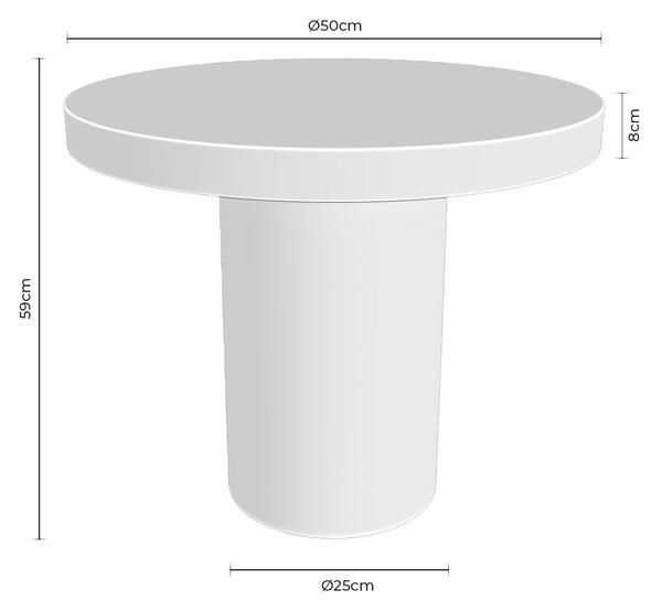 MUZZA Záhradný odkládací stolík Lyn ø 50 cm Terakota