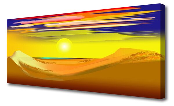 Obraz Canvas Púšť sĺnk umenie 125x50 cm