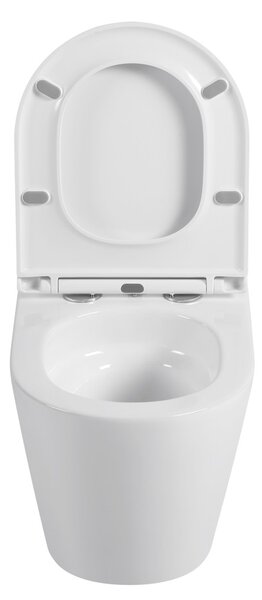 Erga Vento, závesná WC misa 490x365x365mm, Tornado 2 + toaletné sedadlo s pomalým zatváraním, biela, ERG-V03-VENTO-TO2-WH