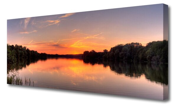 Obraz Canvas Jazero les príroda 125x50 cm