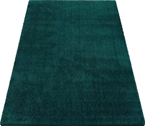 DY Tmavozelený protišmykový shaggy koberec Camel Rozmer: 60x100 cm
