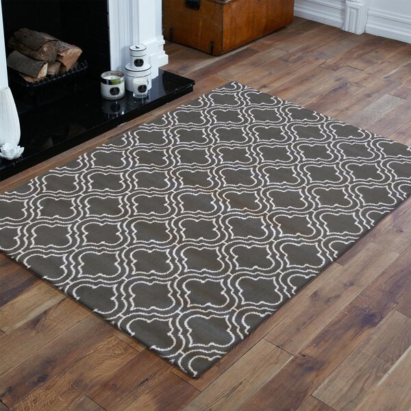 DY Sivo-biely koberec s geometrickým vzorom Soho 01 Rozmer: 80x150 cm