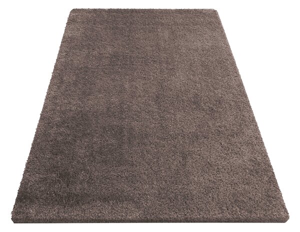 DY Hnedý protišmykový shaggy koberec Camel Rozmer: 60x100 cm