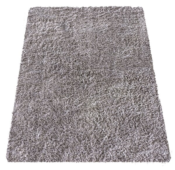 DY Sivo-béžový protišmykový shaggy koberec Camel Rozmer: 60x100 cm