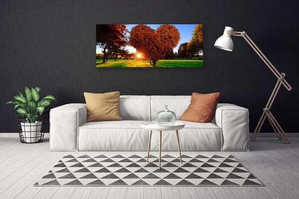 Obraz Canvas Strom srdce přírdoa 125x50 cm