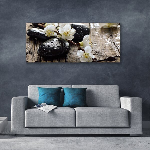 Obraz Canvas Kvety kamene zen 125x50 cm