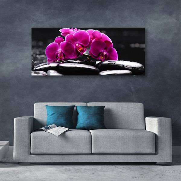 Obraz Canvas Kamene zen orchidea kúpele 125x50 cm