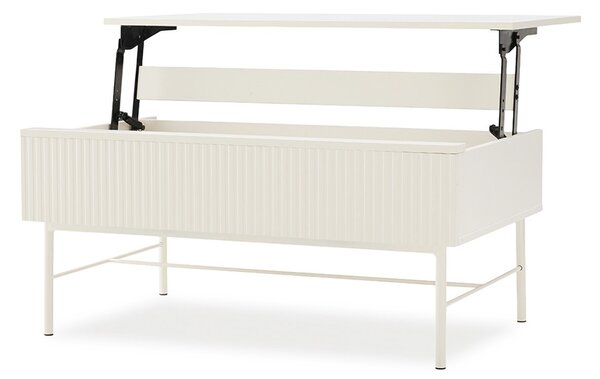 MUZZA Rozkladací konferenčný stolík Terézia 100 x 60 x 45 cm Béžový