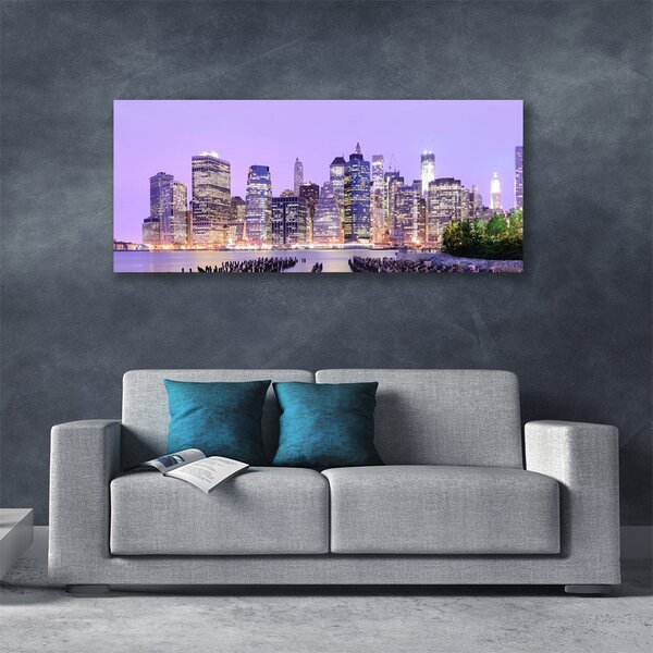 Obraz Canvas Mesto domy 125x50 cm