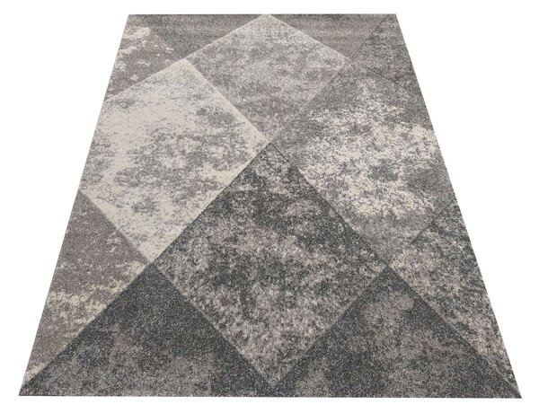 DY Sivý koberec s geometrickým vzorom Vista 05 Rozmer: 80x150 cm