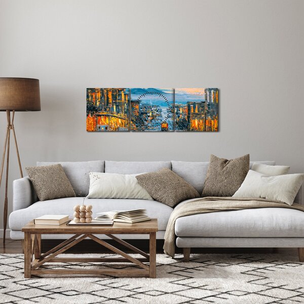 Obrázok - Cable Car, San Francisco (s hodinami) (90x30 cm)