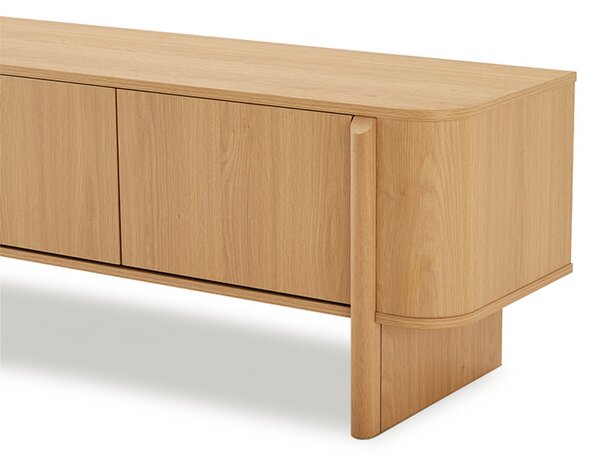 MUZZA TV stolík Holm 160 x 50 x 42 cm Prírodný