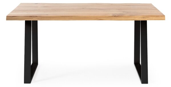 MUZZA Jedálenský stôl Coraline 140 x 90 cm Prírodný/Čierne nohy