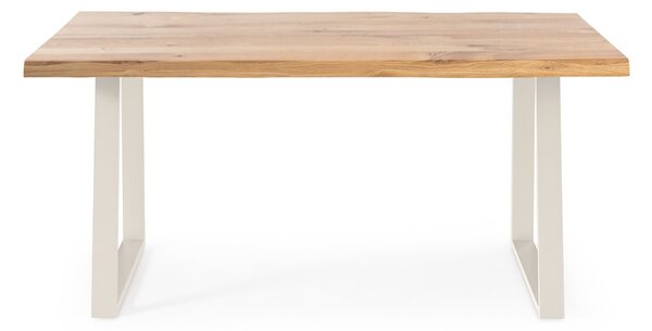 MUZZA Jedálenský stôl Coraline 140 x 90 cm Prírodný/Biele nohy
