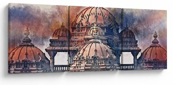 Obraz - Akshardham, Nové Dílií, India (s hodinami) (90x30 cm)