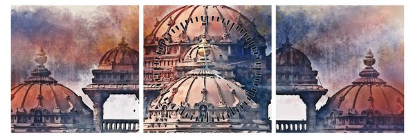 Obraz - Akshardham, Nové Dílií, India (s hodinami) (90x30 cm)