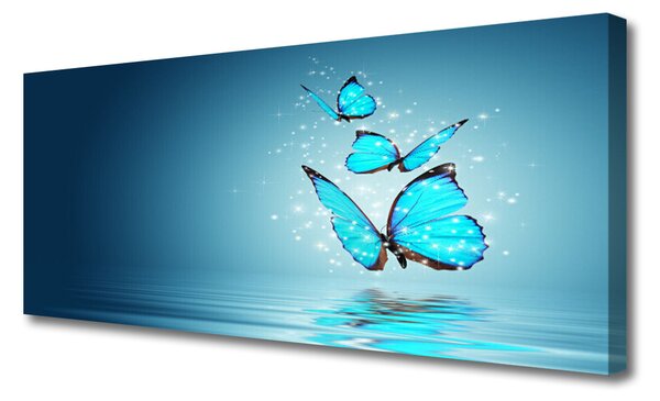 Obraz Canvas Motýle voda umenie 125x50 cm