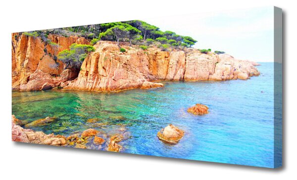 Obraz Canvas Skaly more príroda 125x50 cm
