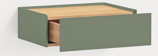 MUZZA Závesný nočný stolík Arista 16 x 40 cm zelený