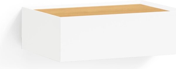 MUZZA Závesný nočný stolík Arista 16 x 40 cm biely