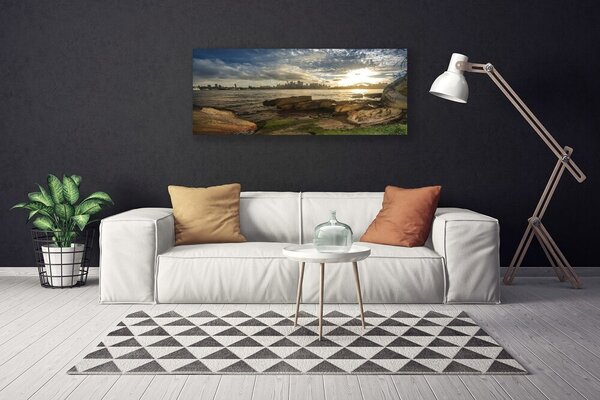 Obraz na plátne More mesto krajina 125x50 cm