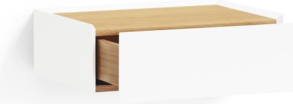 MUZZA Závesný nočný stolík Arista 16 x 40 cm biely