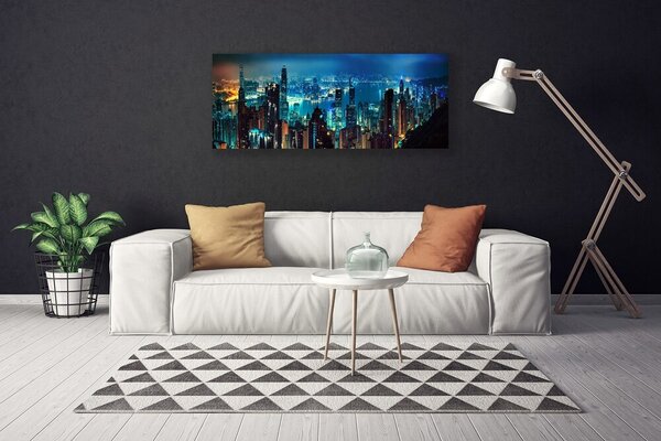 Obraz na plátne Mesto domy 125x50 cm