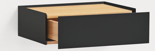 MUZZA Závesný nočný stolík Arista 16 x 40 cm čierny