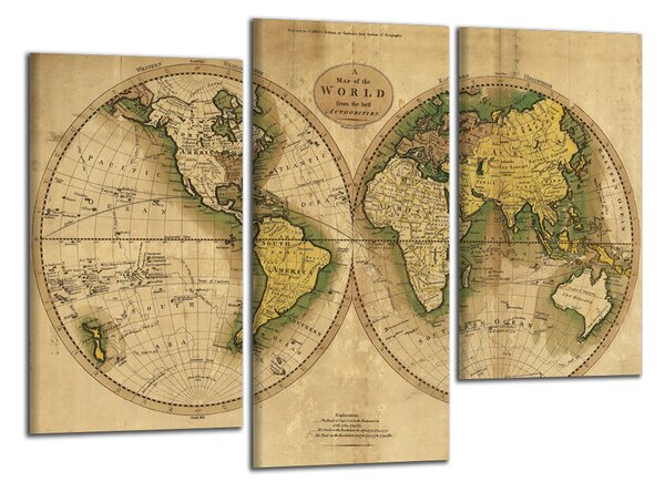 Obraz do obývačky Stará mapa sveta