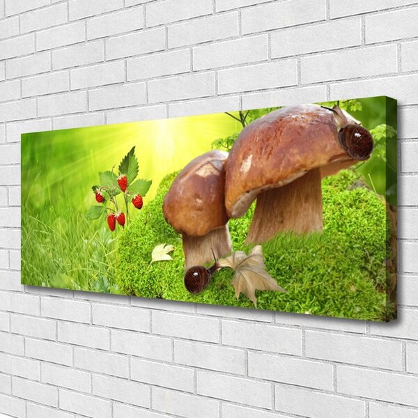 Obraz na plátne Huby divoké jahody 125x50 cm