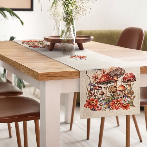Dekorstudio Gobelínový behúň na stôl s jesenným motívom 40x100cm - prírodný