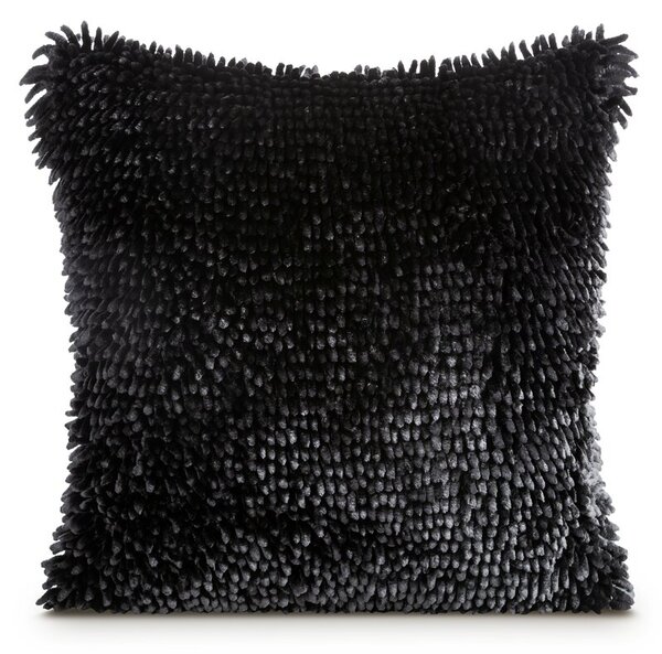 Dekorstudio Dekoračná obliečka na vankúš SHAGGY so strapcami 45x45cm - čierna