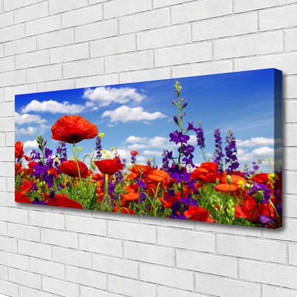 Obraz na plátne Tulipány rastlina 125x50 cm