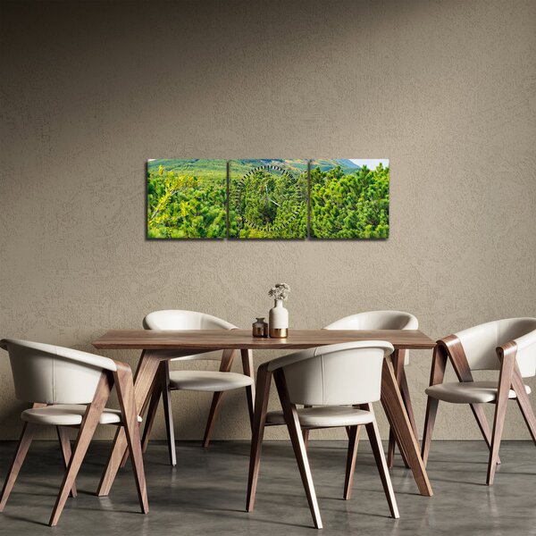 Obraz - Babi Hora, Poľsko (s hodinami) (90x30 cm)
