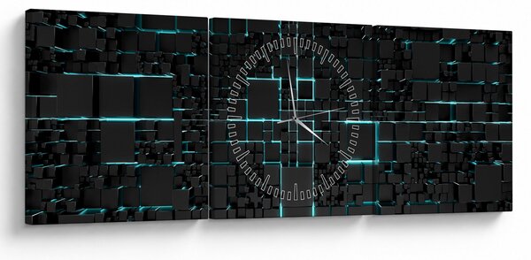 Obraz - Technologické rozhranie (s hodinami) (90x30 cm)