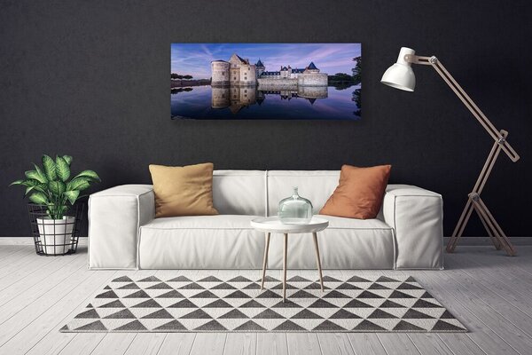 Obraz na plátne Hrad voda architektúra 125x50 cm