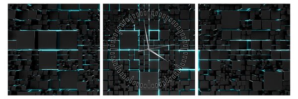 Obraz - Technologické rozhranie (s hodinami) (90x30 cm)