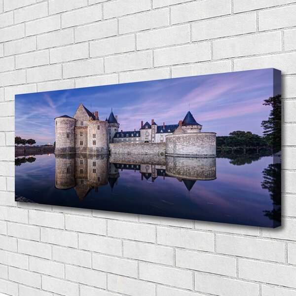 Obraz na plátne Hrad voda architektúra 125x50 cm