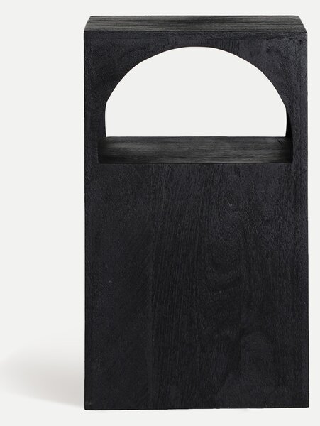MUZZA Odkladací stolík Kerele 30 cm čierny