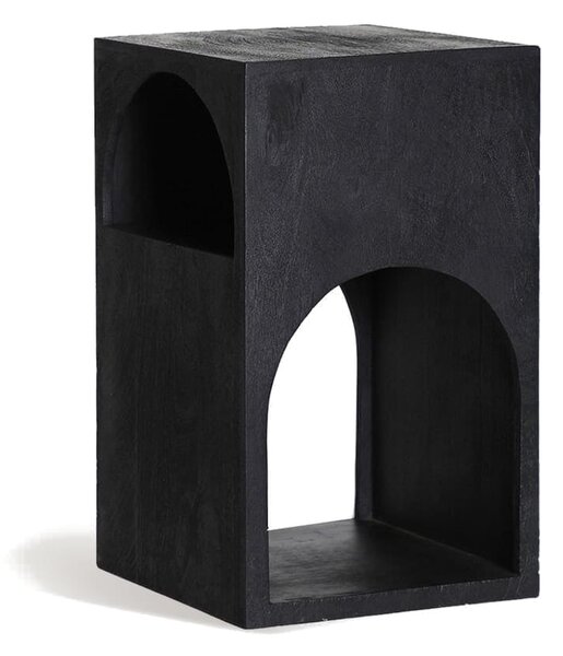 MUZZA Odkladací stolík Kerele 30 cm čierny
