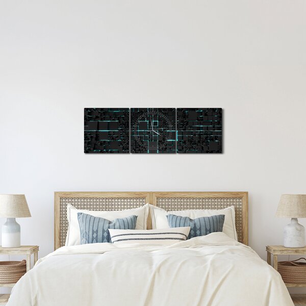 Obraz - Technologické rozhranie (s hodinami) (90x30 cm)