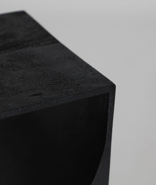 MUZZA Odkladací stolík Kerele 35 cm čierny