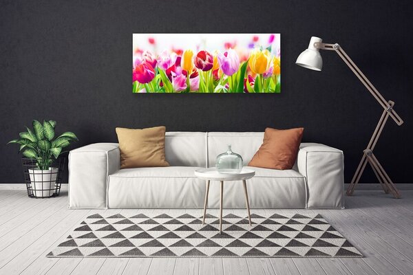 Obraz na plátne Tulipány kvety 125x50 cm