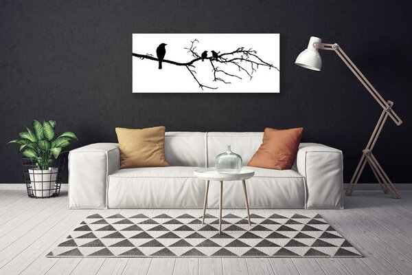 Obraz na plátne Vtáky vetva umenie 125x50 cm