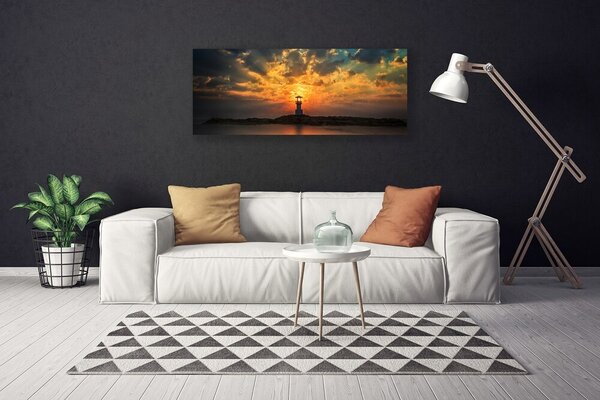Obraz na plátne Maják krajina 125x50 cm